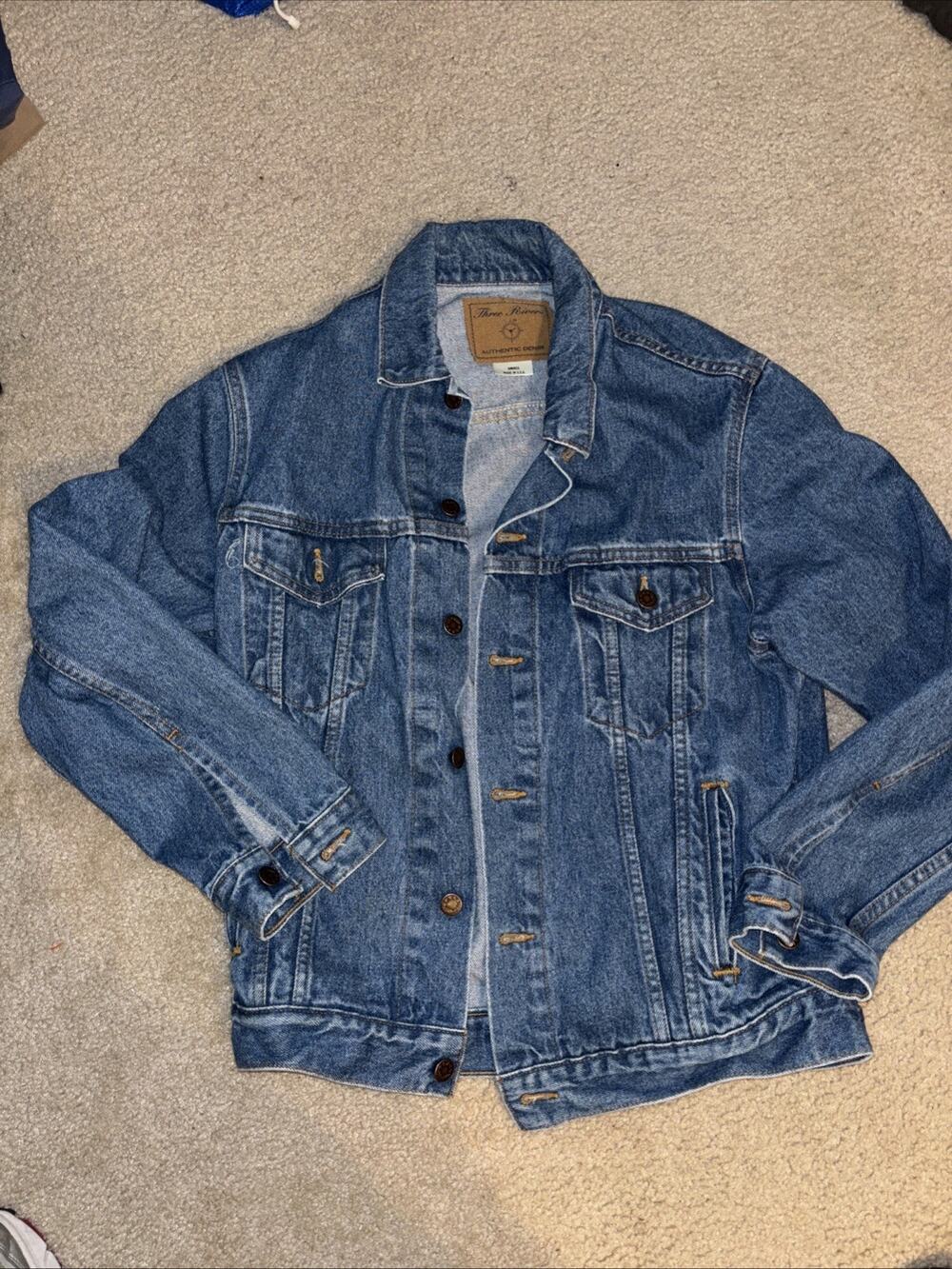 Vintage Three Rivers Denim Jacket Small Made In USA